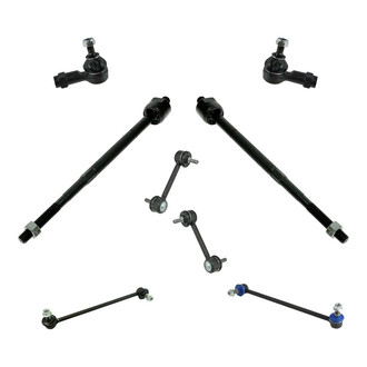 TRQ® - Front and Rear Steering Tie Rods and Suspension Kit