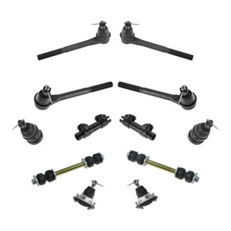 TRQ® - Front Steering Tie Rods and Suspension Kit