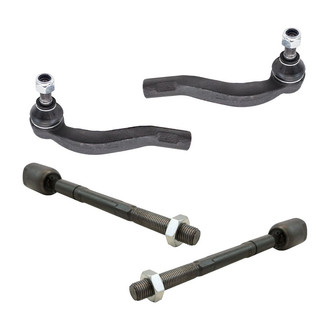 TRQ® - Front Driver and Passenger Side Inner and Outer Steering Tie Rod End Kit