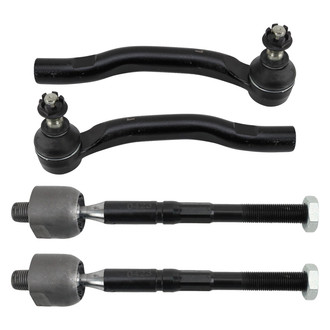 TRQ® - Front Driver and Passenger Side Inner and Outer Steering Tie Rod End Kit