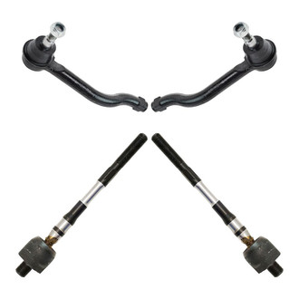 TRQ® - Front Driver and Passenger Side Inner and Outer Steering Tie Rod End Kit