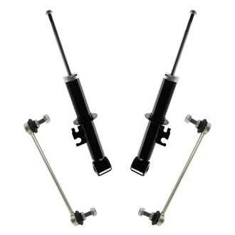 TRQ® - Rear Driver and Passenger Side Shock Absorber and Suspension Kit