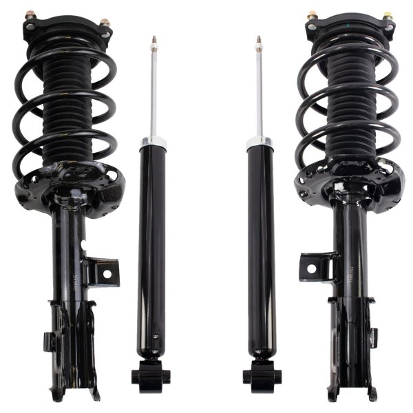TRQ® - Front and Rear Driver Side Complete Strut Assembly Kit