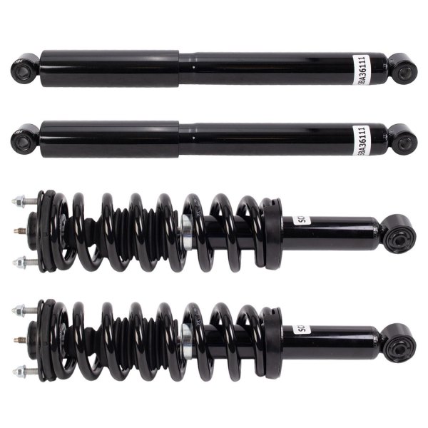 TRQ® - Front and Rear Driver Side Complete Strut Assembly Kit