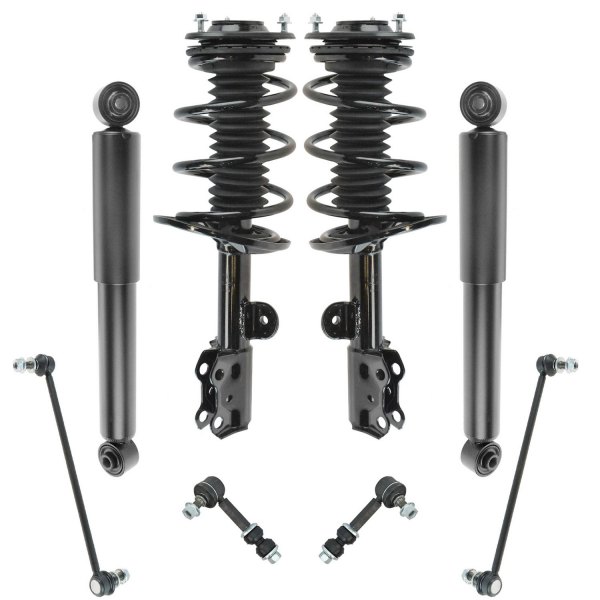 TRQ® - Front and Rear Complete Strut Assembly Kit