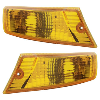 TRQ® - Driver and Passenger Side Replacement Turn Signal/Parking Light Lens and Housing