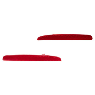 TRQ® - Rear Driver and Passenger Side Bumper Reflector Set