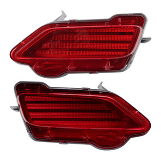 TRQ® - Rear Driver and Passenger Side Bumper Reflector