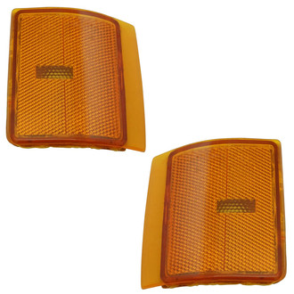 TRQ® - Driver and Passenger Side Lower Replacement Turn Signal/Corner Lights Lenses