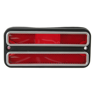 TRQ® - Rear Passenger Side Black Red Euro Side Marker Light