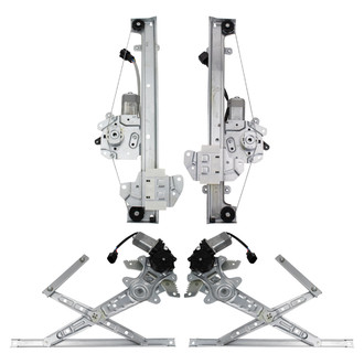 TRQ® - Front and Rear Power Window Regulator and Motor Assembly Set