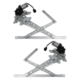 TRQ® WRA06964 - Rear Driver and Passenger Side Power Window Regulator and Motor Assembly Set