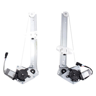 TRQ® - Rear Driver and Passenger Side Power Window Regulator and Motor Assembly