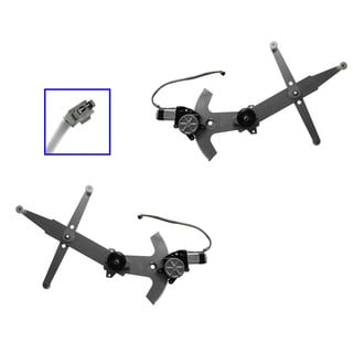 TRQ® - Driver and Passenger Side Power Window Regulator and Motor Assembly
