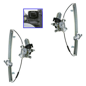 TRQ® - Front Driver and Passenger Side Power Window Regulator and Motor Assembly