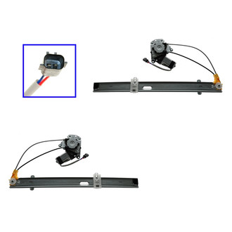 TRQ® - Rear Driver and Passenger Side Power Window Regulator and Motor Assembly
