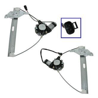 TRQ® - Rear Driver and Passenger Side Power Window Regulator and Motor Assembly