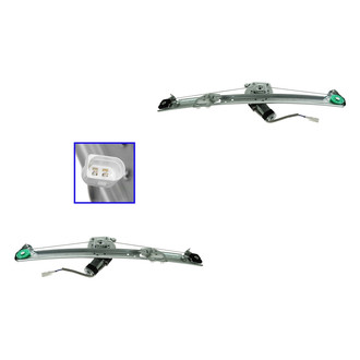 TRQ® - Rear Driver and Passenger Side Power Window Regulator and Motor Assembly