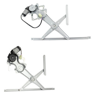 TRQ® - Front Driver and Passenger Side Power Window Regulator and Motor Assembly Set