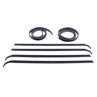 TRQ® - Driver and Passenger Side Door Window Belt Weatherstrip Kit