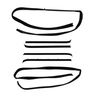 TRQ® - Front Inner and Outer Driver and Passenger Side Door Window Belt Weatherstrip Kit