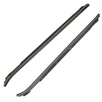 TRQ® - Front Inner Driver and Passenger Side Door Window Belt Weatherstrip Kit