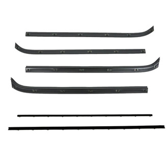 TRQ® - Inner and Outer Tailgate Door Window Belt Weatherstrip Kit
