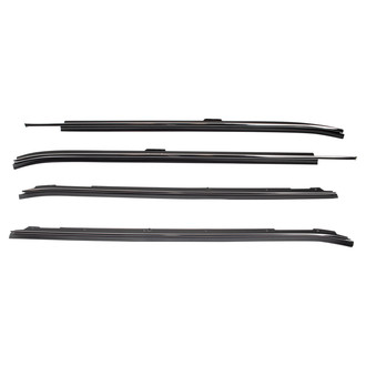 TRQ® - Front Inner and Outer Driver and Passenger Side Door Window Belt Weatherstrip Kit