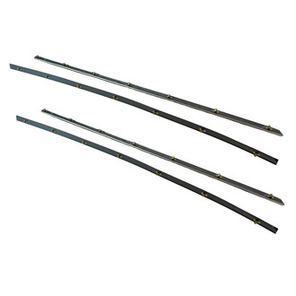 TRQ® - Inner and Outer Driver and Passenger Side Door Window Belt Weatherstrip Kit