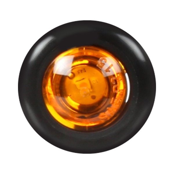 Truck-Lite® - 33 Series Dual Function 0.75" Round Chrome/Amber LED Side Marker Light