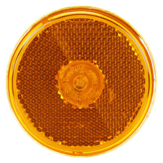 Truck-Lite® 10205Y - 10 Series 2.5" Reflectorized Yellow Round Grommet Mount Clearance Marker Light