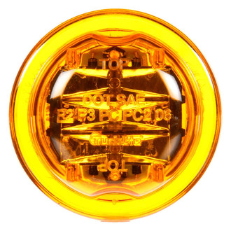 Truck-Lite® - 10 Series 2.5" High Profile Yellow Round Grommet Mount LED Clearance Marker Light