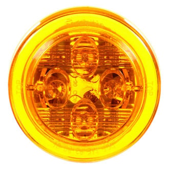 Truck-Lite® - 10 Series 2.5" Low Profile Yellow Round Grommet Mount LED Clearance Marker Light