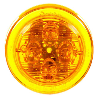 Truck-Lite® - 10 Series 2.5" Low Profile Yellow Round Grommet Mount LED Clearance Marker Light