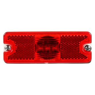 Truck-Lite® 18050R - 18 Series 2"x5" Diamond Shell Reflectorized Red Rectangular Bolt-on Mount LED Clearance Marker Light