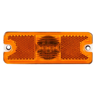 Truck-Lite® 18050Y - 18 Series 2"x5" Diamond Shell Reflectorized Sealed Yellow Rectangular Bolt-on Mount LED Clearance Marker Light