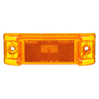 Truck-Lite® - Super 21 2"x6" Diamond Shell Reflectorized Sealed Yellow Rectangular Bolt-on Mount Clearance Marker Light