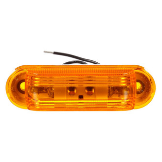 Truck-Lite® - 26 Series 1"x4" Yellow Oval Bolt-on Mount Clearance Marker Light