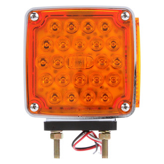Truck-Lite® - Driver Side Signal-Stat Series 4.5" Dual Face Sealed Red/Yellow Square Stud Mount LED Clearance Marker Light