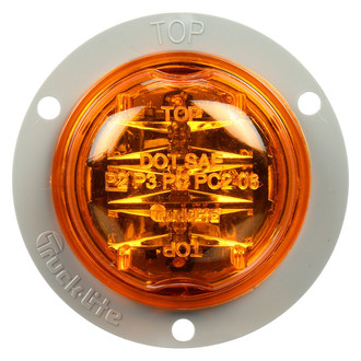 Truck-Lite® - 30 Series 2" High Profile Yellow Round Flange Mount LED Clearance Marker Light