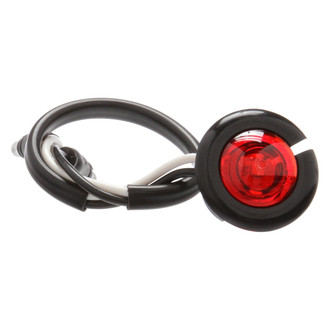 Truck-Lite® - 33 Series 0.75" Sealed Red Round Flange Mount LED Clearance Marker Light