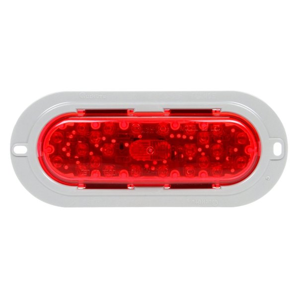 TruckLite® 60252R 60 Series 2"x6" Red Oval Flange Mount LED