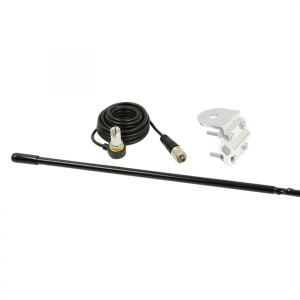 TruckSpec® - Platinum 3' Black CB Antenna Kit with Single Mirror Mount