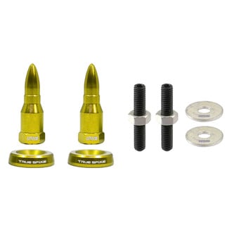 True Spike® - Bullet Style Gold License Plate Frame Complete Kit