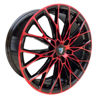 TRUFORM® - TF109 Gloss Black with Red Machined Face and Rivets