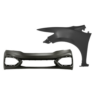 TruParts® - 2-Piece (Front Bumper Cover, Front Driver Side Fender) (CAPA Certified)