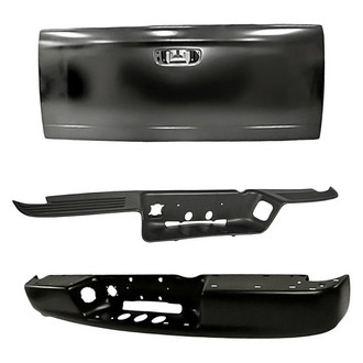TruParts® - 3-Piece (Rear Bumper Face Bar, Tailgate, Rear Bumper Step Pad) (Standard Line)