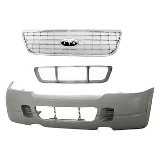 TruParts® - 3-Piece (Front Bumper Cover, Grille, Bumper Grille Frame) (Standard Line)