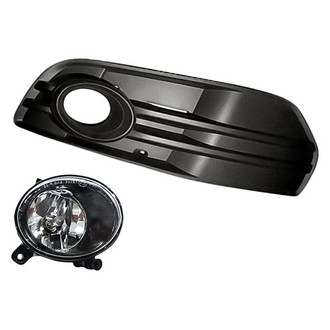 TruParts® - 2-Piece (Passenger Side Fog Light, Front Passenger Side Fog Light Bezel) (Standard Line)