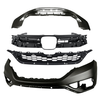 TruParts® - 4-Piece (Front Upper and Lower Bumper Cover, Upper and Lower Grille) (Standard Line)